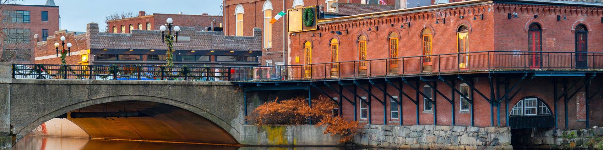 the main street bridge over the Nashua river, Nashua, New Hampshire