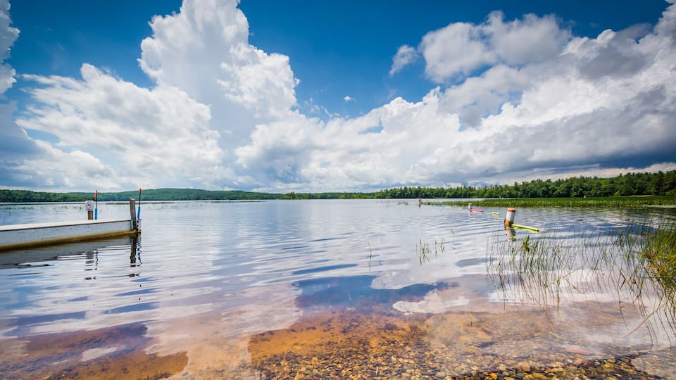 The clear waters of Massabesic Lake, in Auburn, New Hampshire.