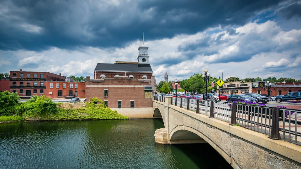 The Main Street Bridge over the Nashua River, in Nashua, New Hampshire