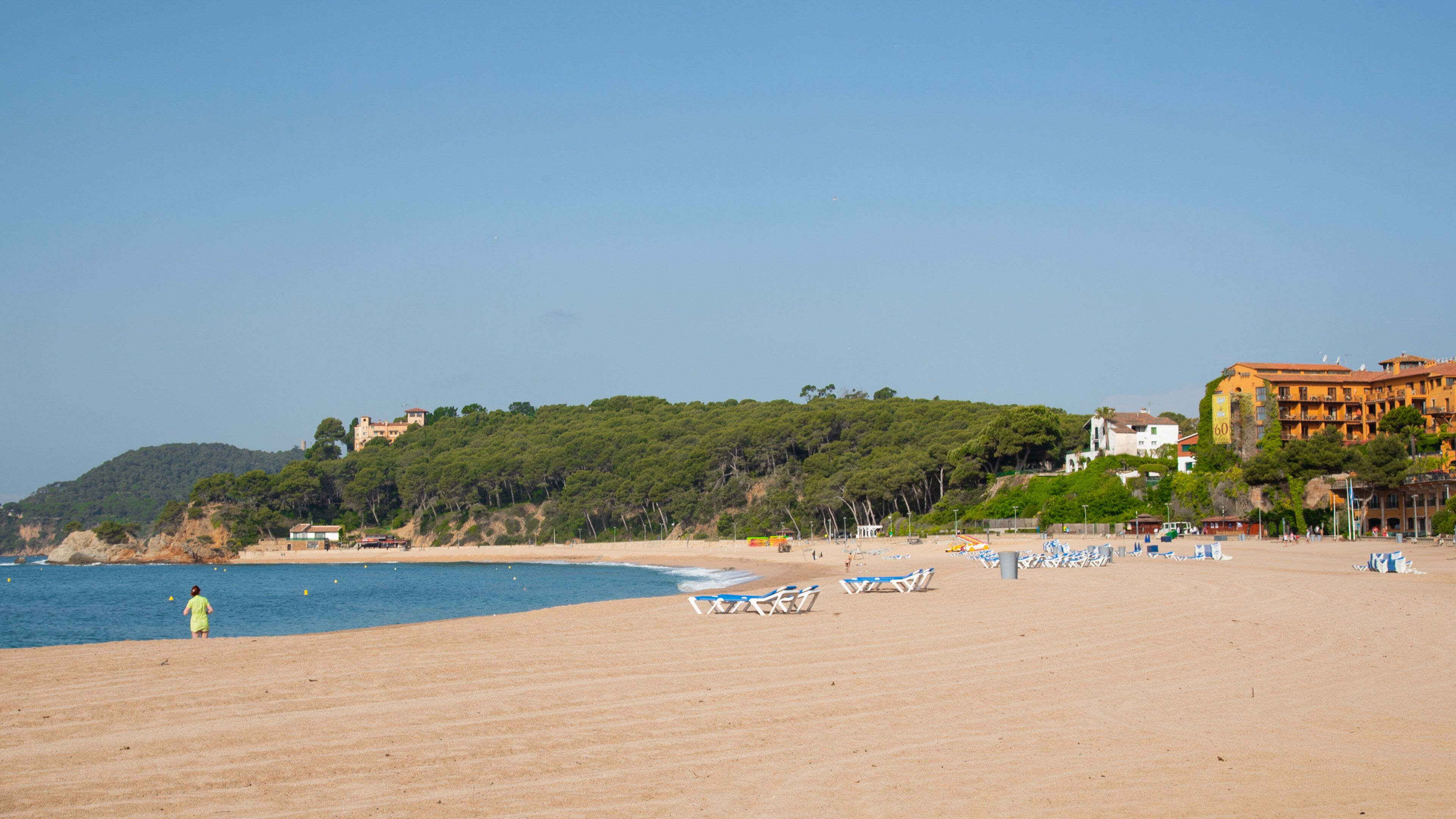 Fenals Beach showing a sandy beach and general coastal views