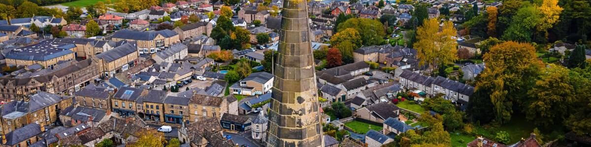 All Saints Church in Bakewell, a small market town and civil parish in the Derbyshire Dales district of Derbyshire, lying on the River Wye, England