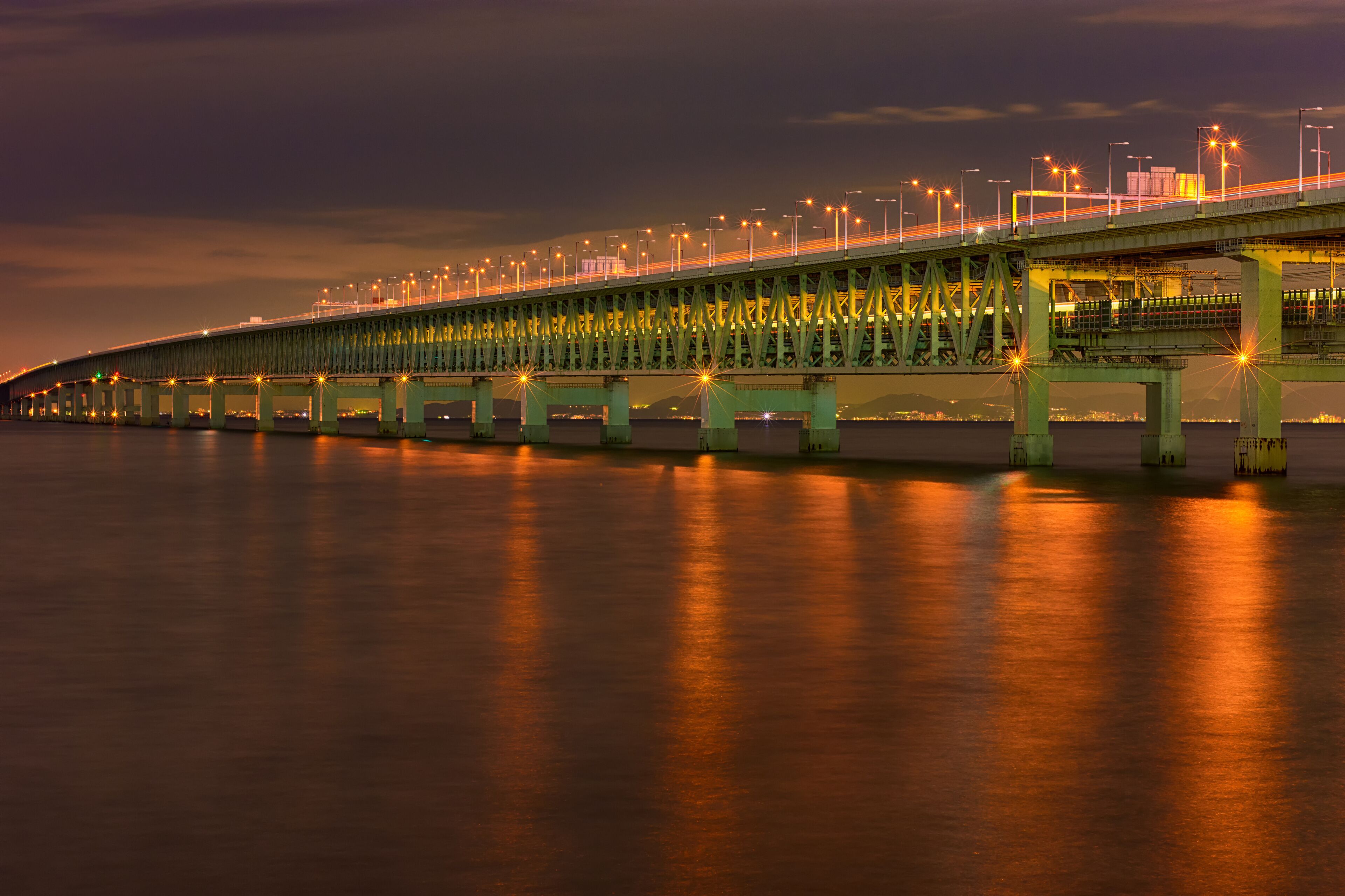 Sky Gate Bridge connecting Kansai International Airport with Osaka, Japan