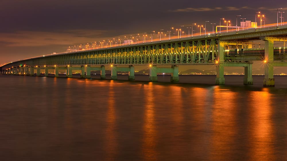 Sky Gate Bridge connecting Kansai International Airport with Osaka, Japan