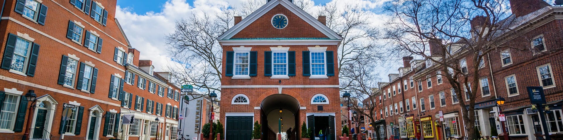 Head House Square, in Society Hill, Philadelphia, Pennsylvania.