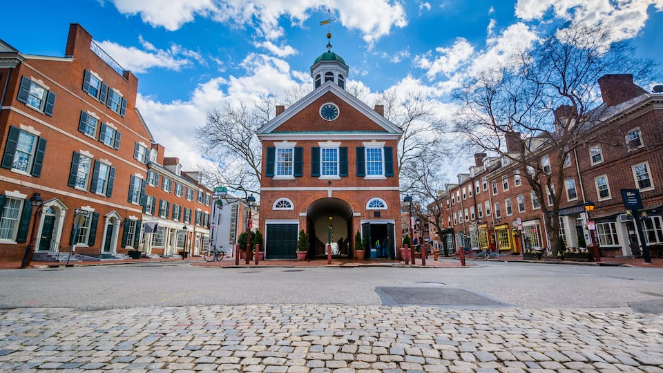 Head House Square, in Society Hill, Philadelphia, Pennsylvania.