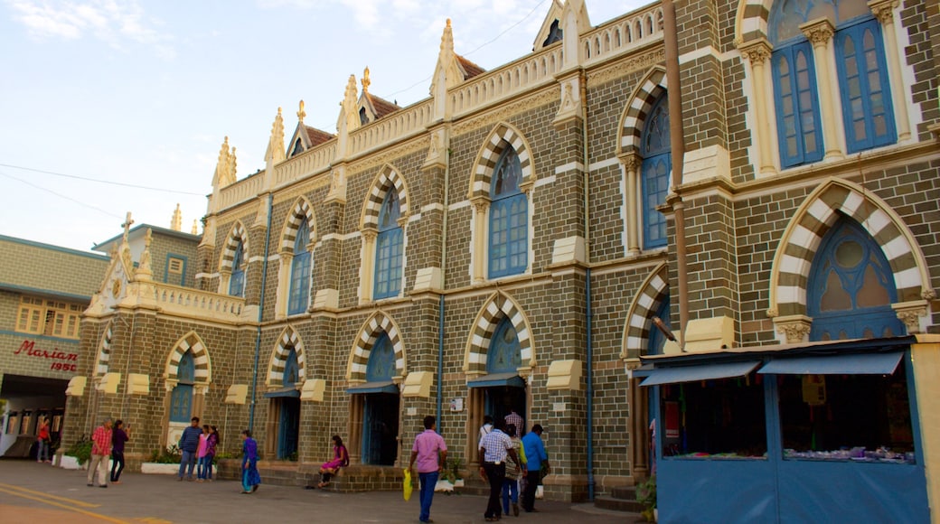Mt. Mary Church which includes heritage elements as well as a large group of people