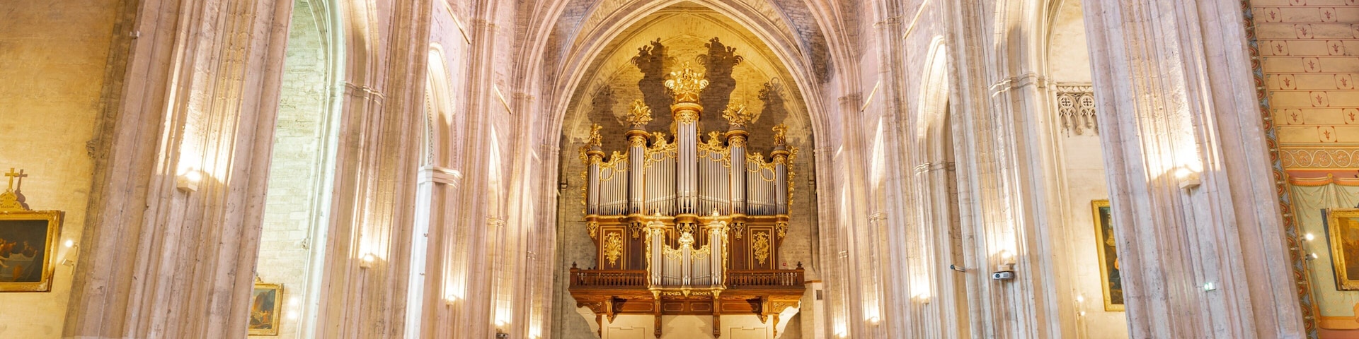 Montpellier Cathedral featuring heritage elements, a church or cathedral and interior views