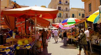 Chợ Ballaro cho thấy cảnh đường phố và chợ