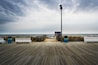 Benches on boardwalk Rehoboth Beach, Delaware.
