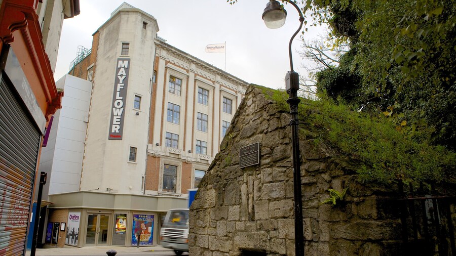 Mayflower Theatre showing theatre scenes and signage