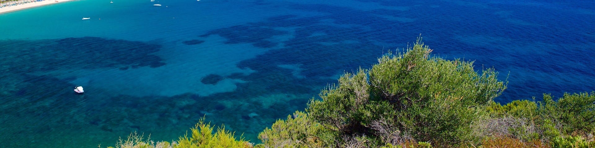 Strand von Campus mit einem Bucht oder Hafen