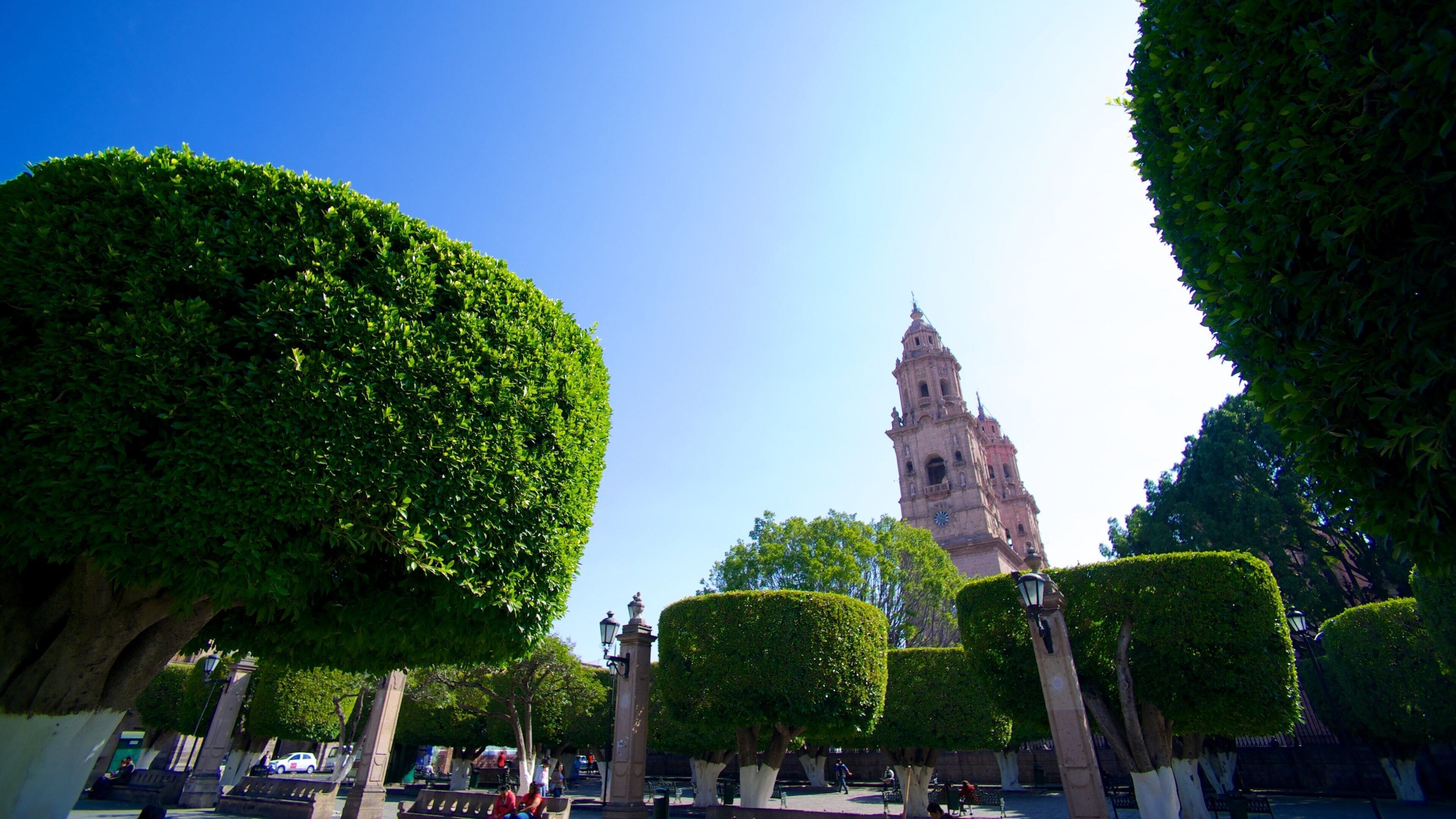 Plaza de Armas featuring a garden and heritage architecture