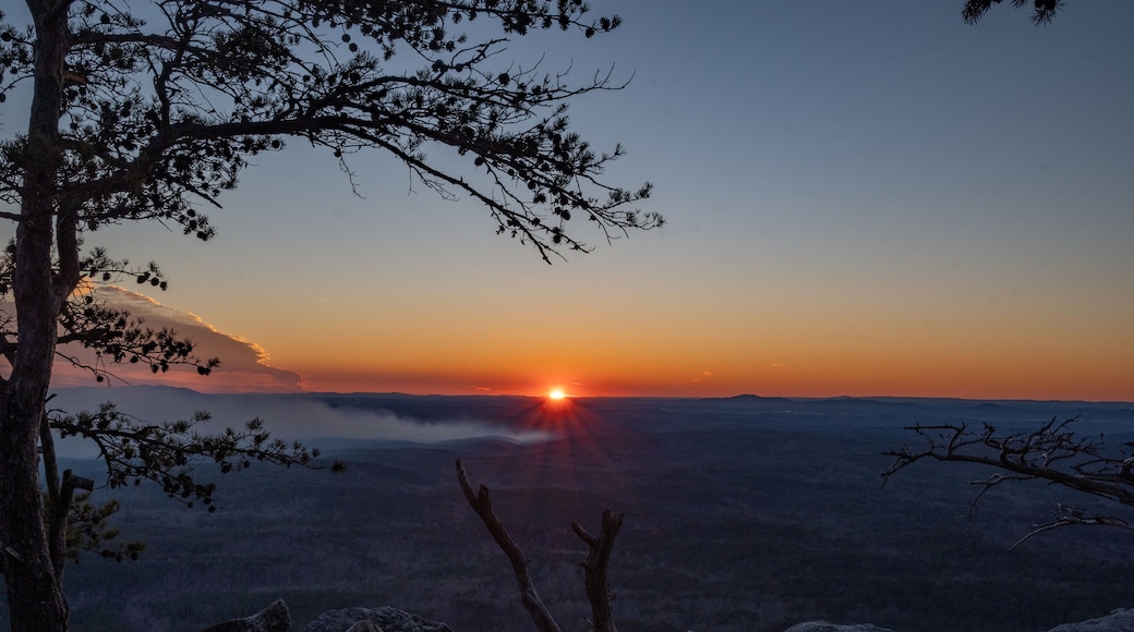 Sunset at Mount Cheaha; pulpit rock