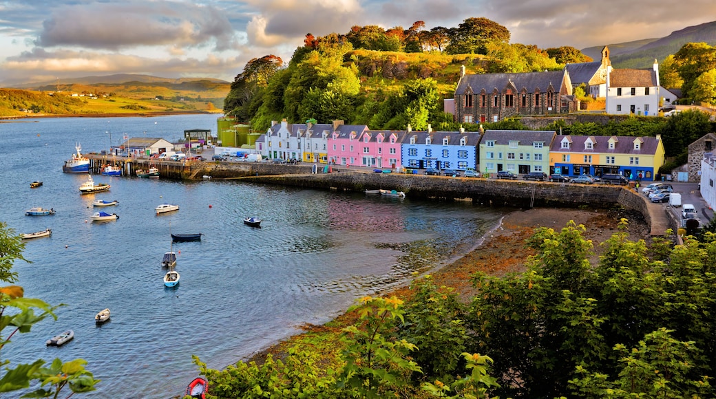 view on Portree, Isle of Skye, Scotland