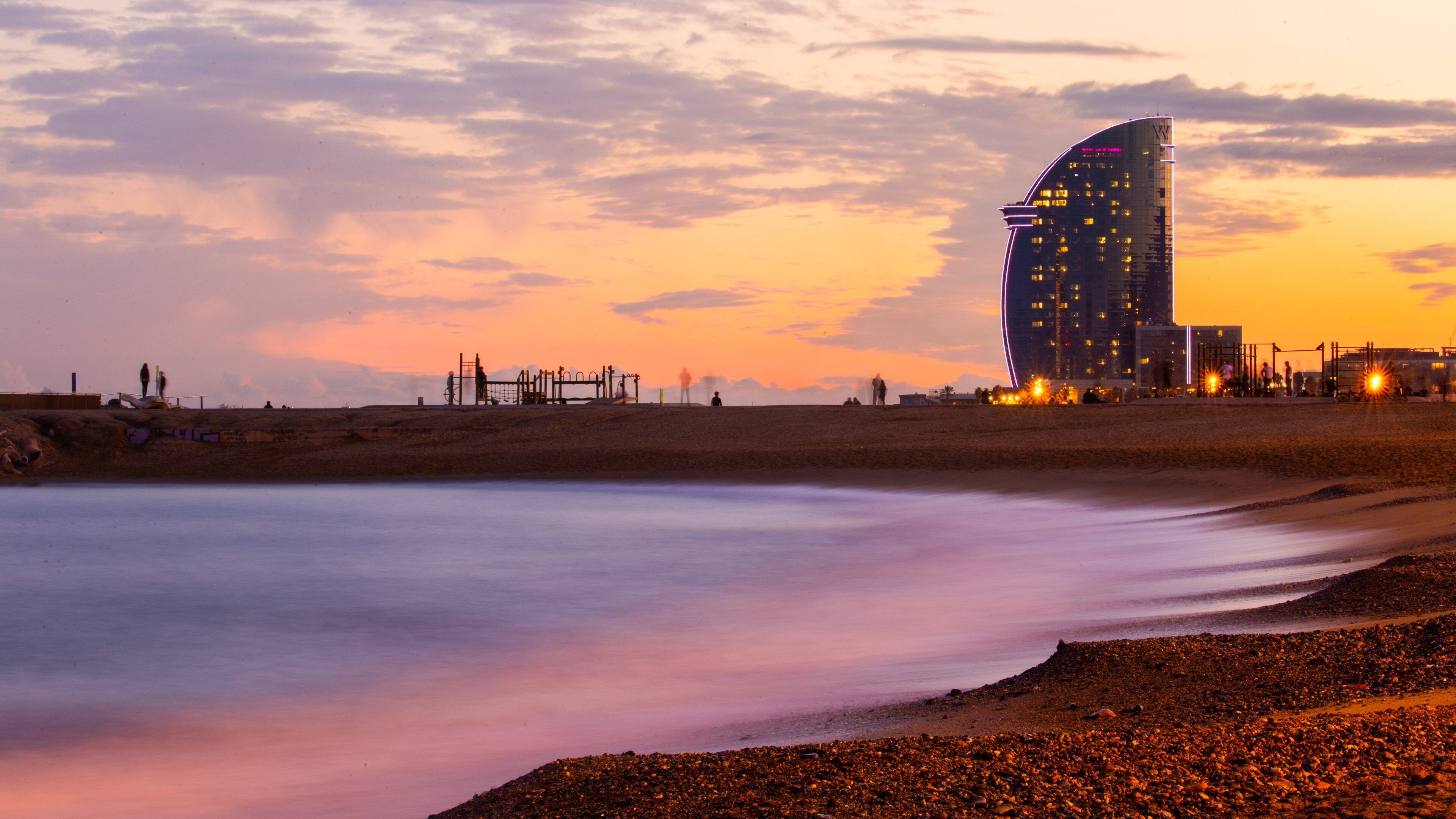 Playa Barceloneta Barcelona costa mediterranea