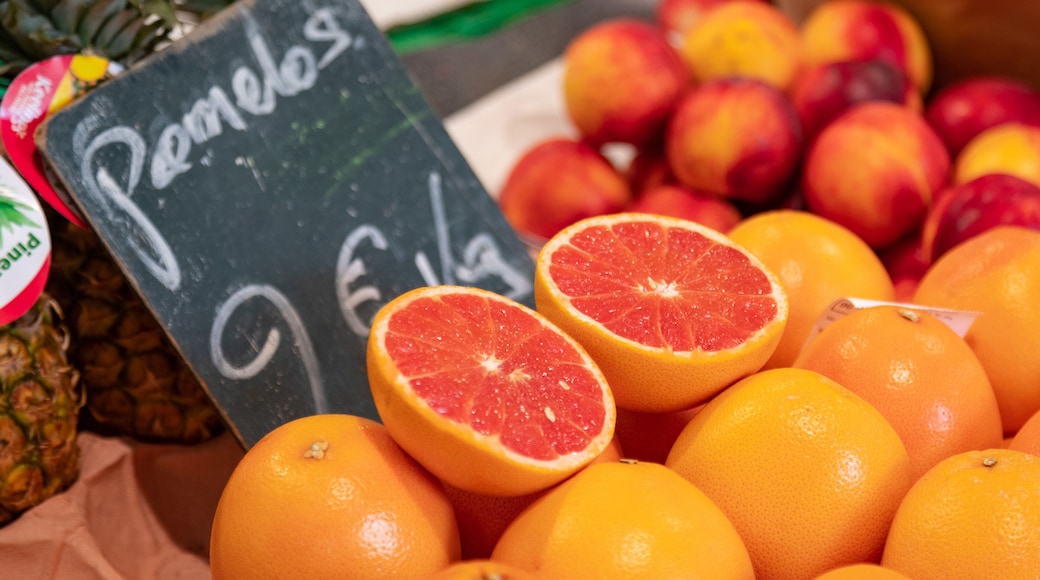 Forville Provencal Food Market featuring food and signage