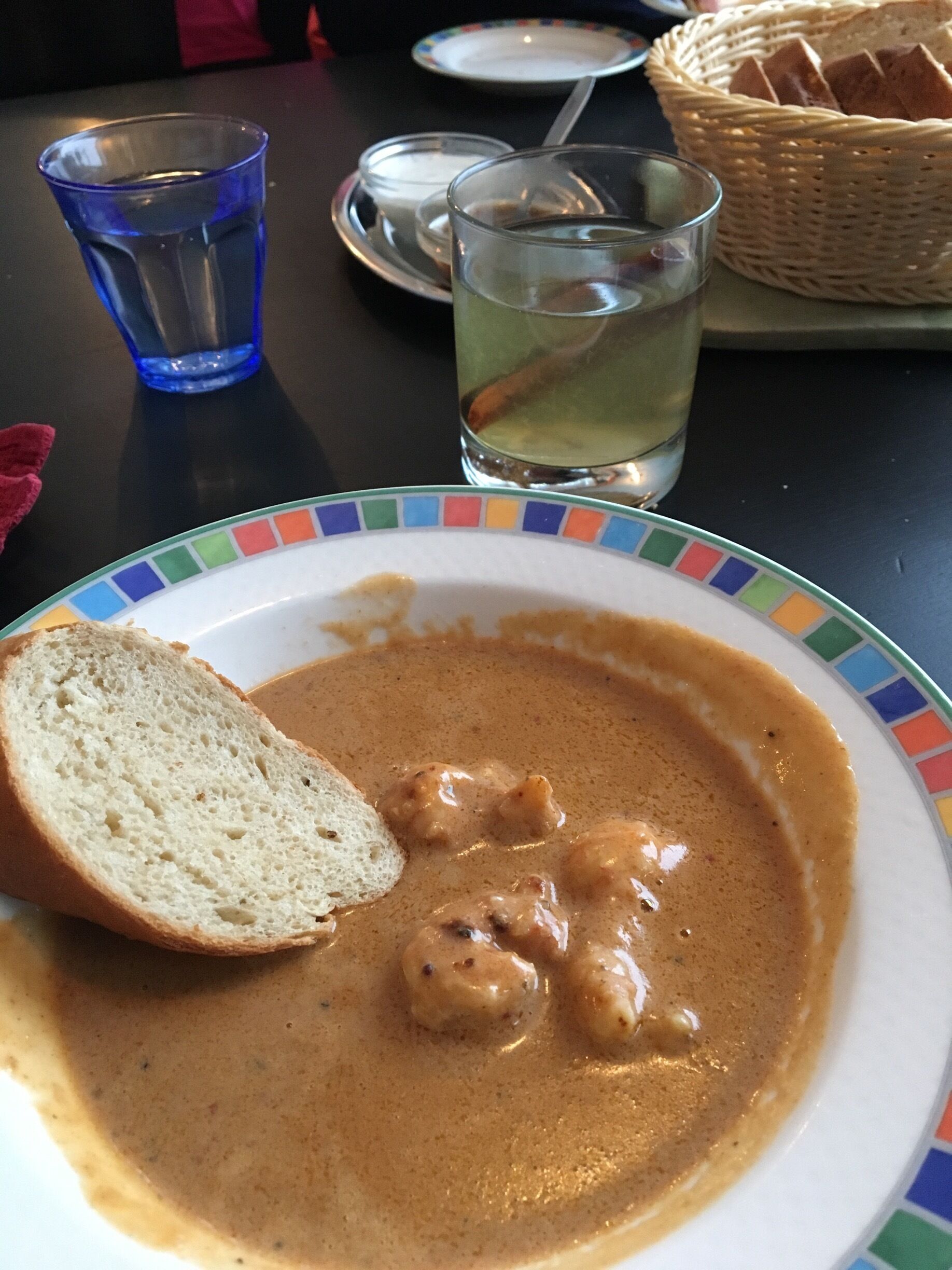 The best Lobster (  langoustines ) soup in Iceland, with a hot toddy to wash it down with.
