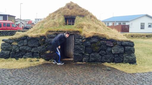 Traditional fisherman's turf house. You can actually go inside and have a peek. Found by accident on our road trip of the ring road. Approx 10mins drive south of Selfoss