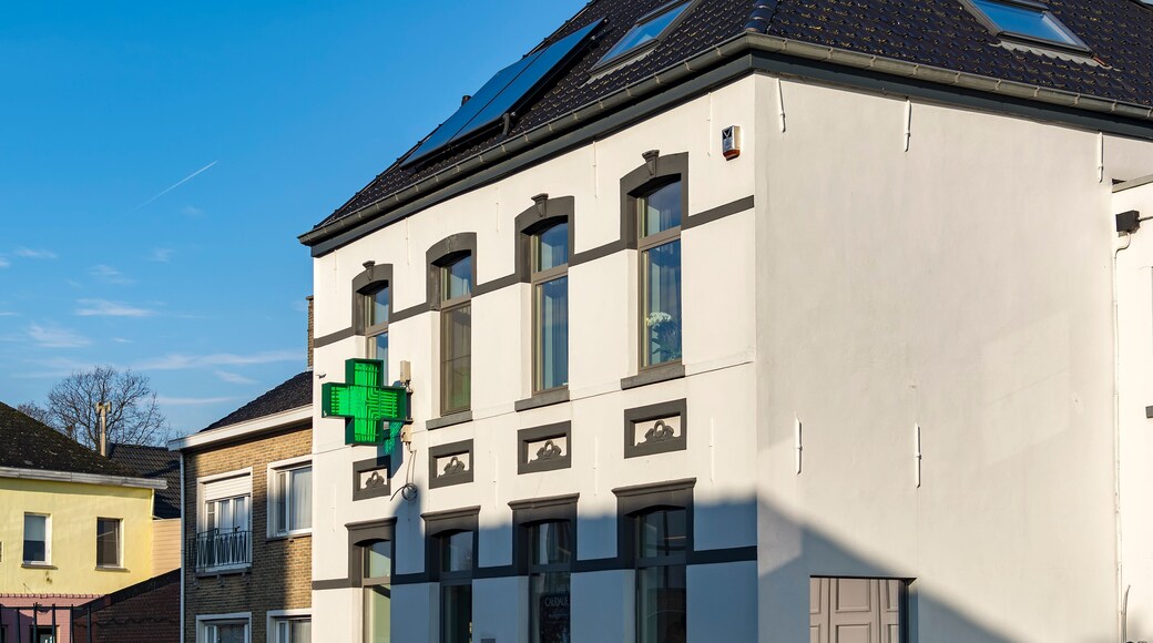 Pharmacy store at Stations street, Gavere, Belgium