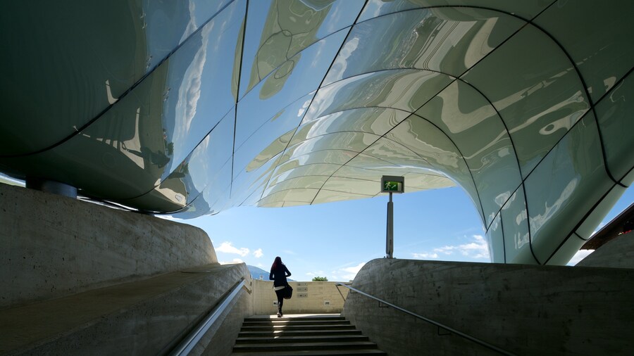 Seegrube Cable Car showing interior views as well as an individual femail