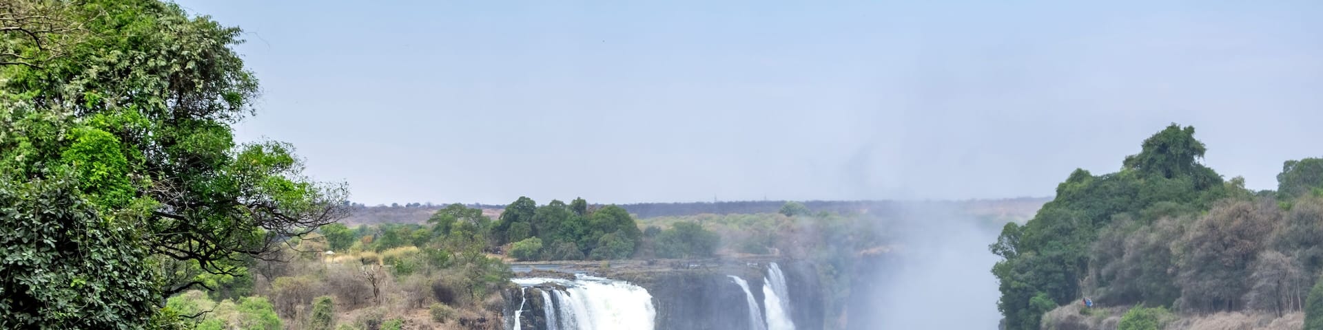 Victoria Falls, waterfall on the Zambezi River between Zambia and Zimbabwe. Africa