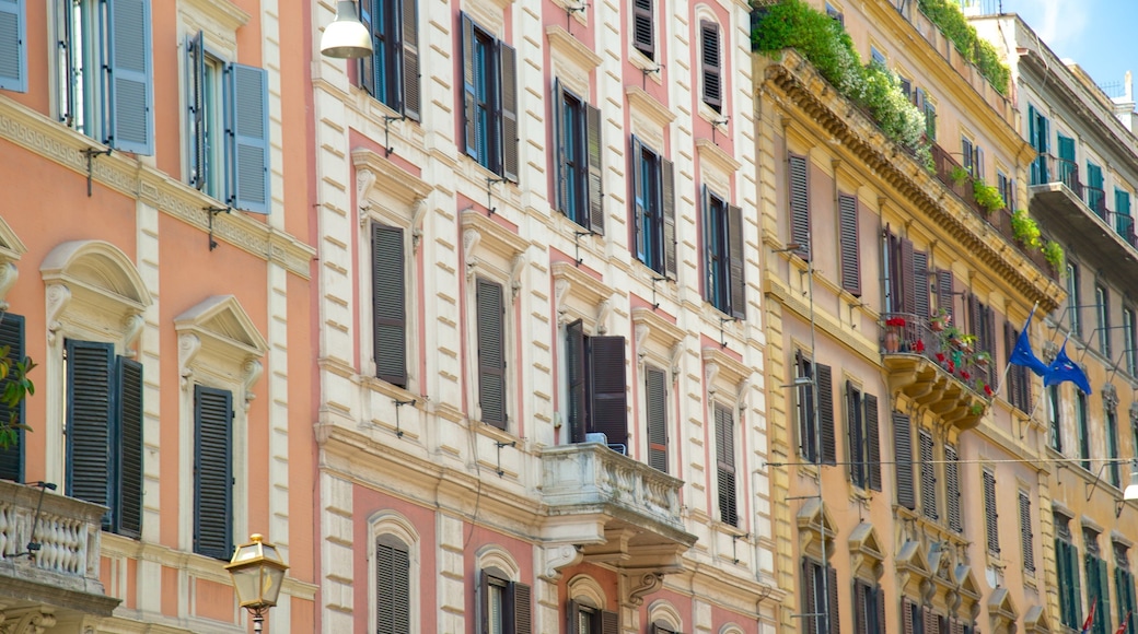 Via Nazionale which includes heritage architecture and a city