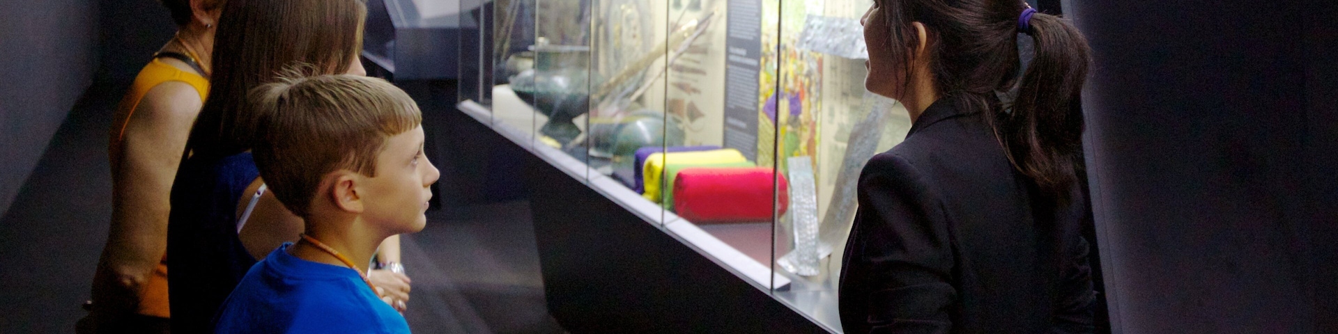 Archaeological Museum of Alicante showing interior views as well as a small group of people