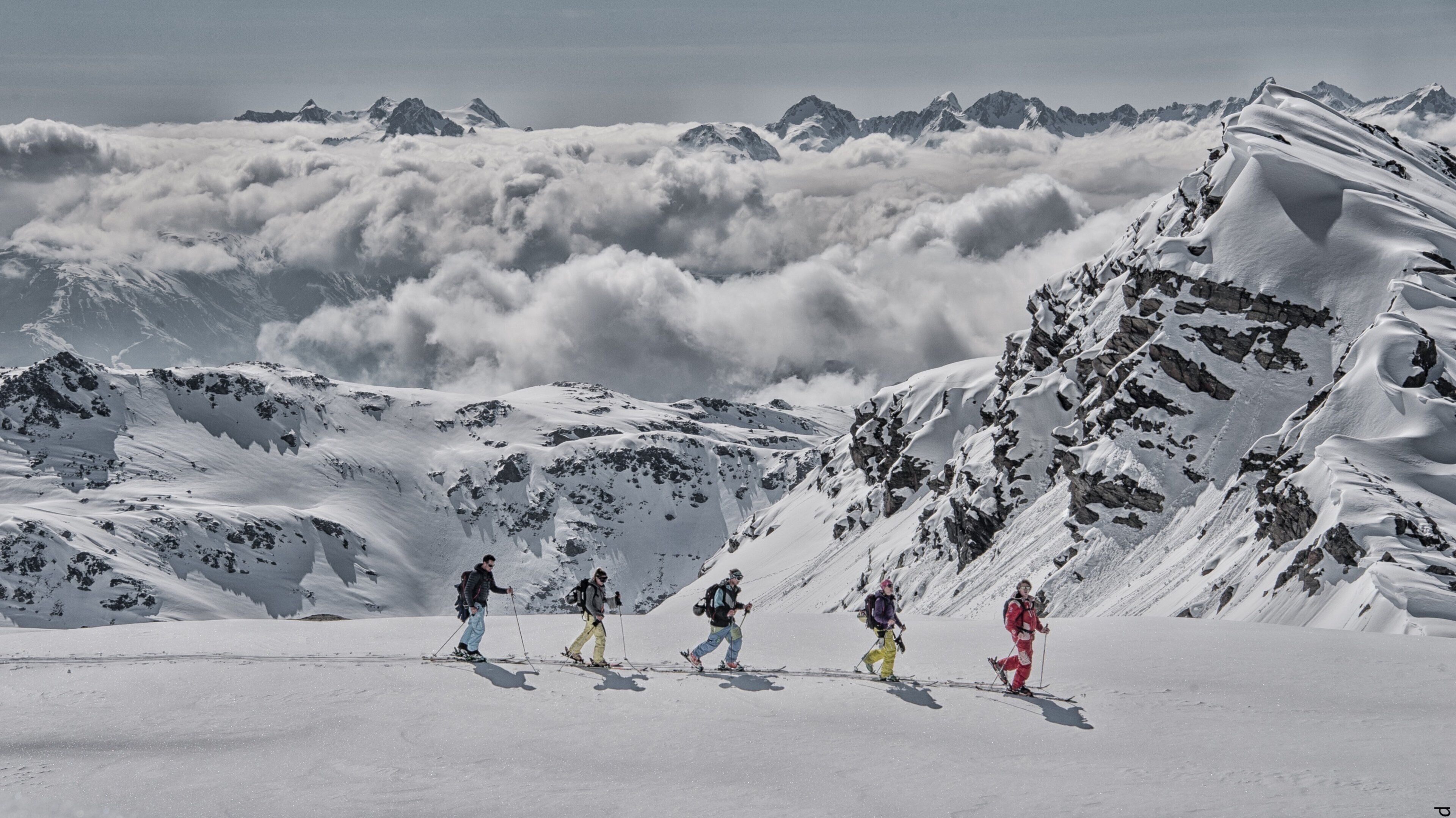 Val Thorens skidort presenterar snö, landskap och snövandring