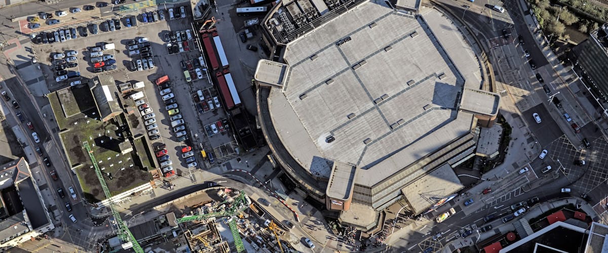 D6WYKM Aerial photograph of the Cardiff Motorpoint Arena