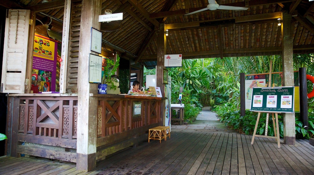 Tropisk krydderhage som inkluderer bar og park