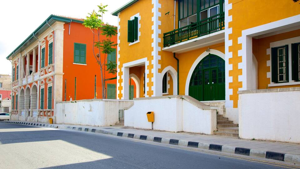 Old Town of Limassol which includes street scenes and a house