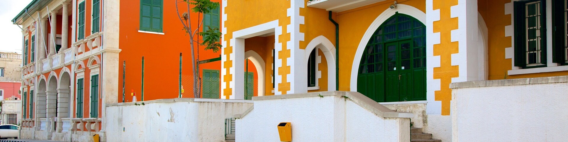 Old Town of Limassol which includes street scenes and a house
