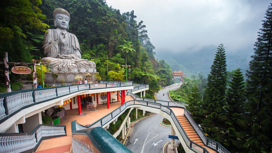 Large stone Buddha statue at Chin Swee Caves Temple in Genting Highlands, Pahang, Malaysia