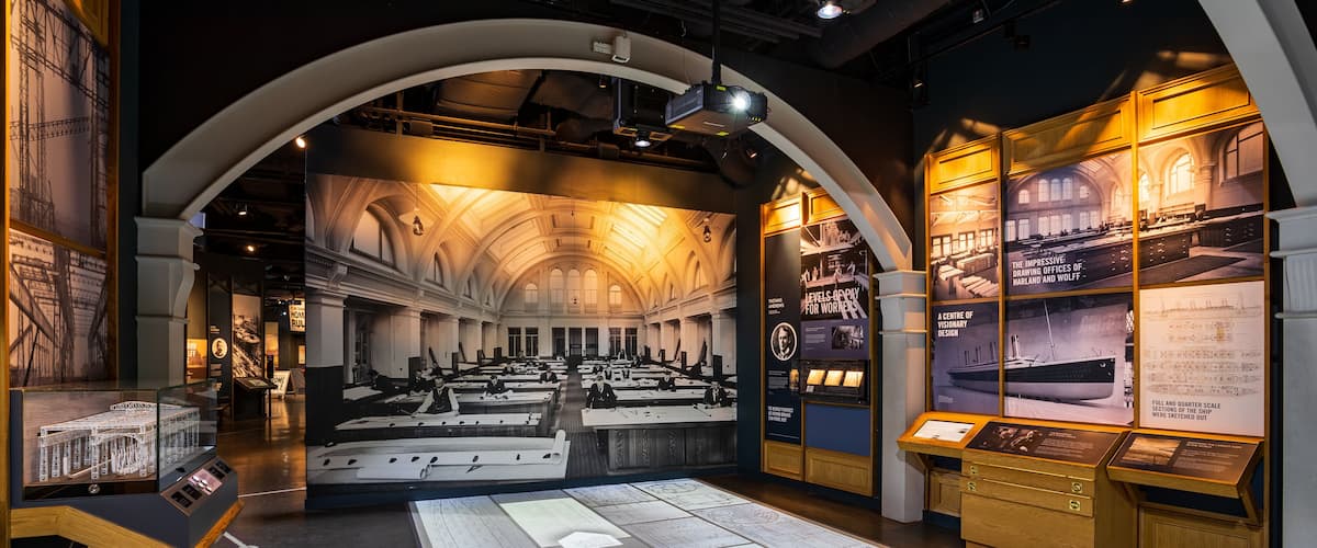 Titanic Belfast featuring interior views