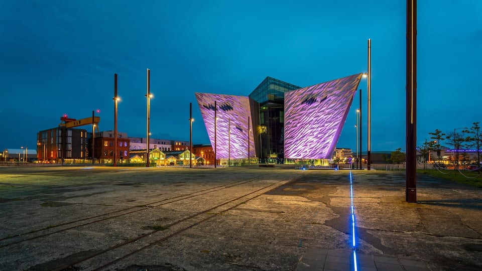 Belfast featuring night scenes