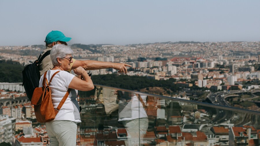 Amoreiras Shopping Center featuring views as well as a couple
