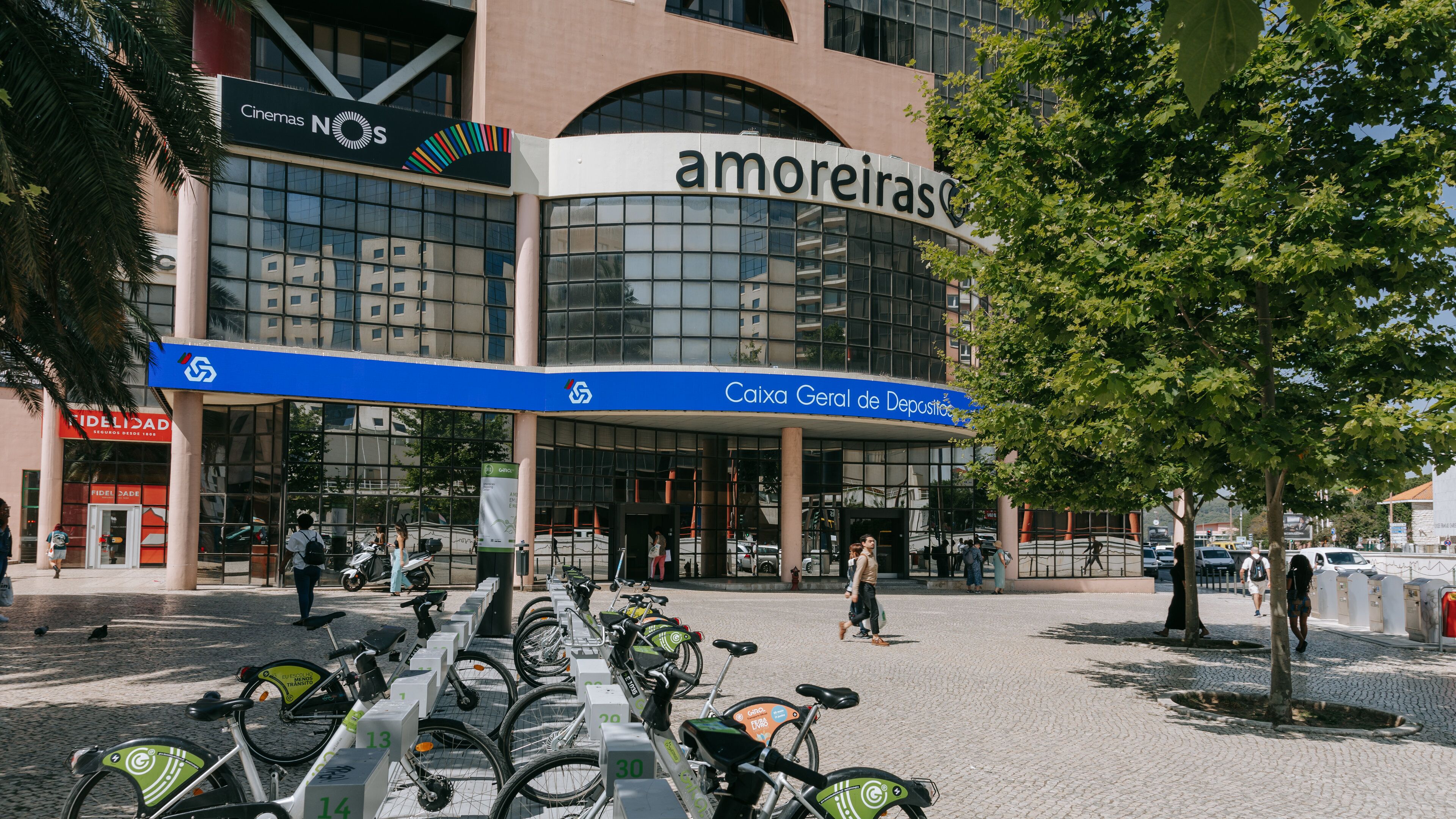 Amoreiras Shopping Center featuring signage