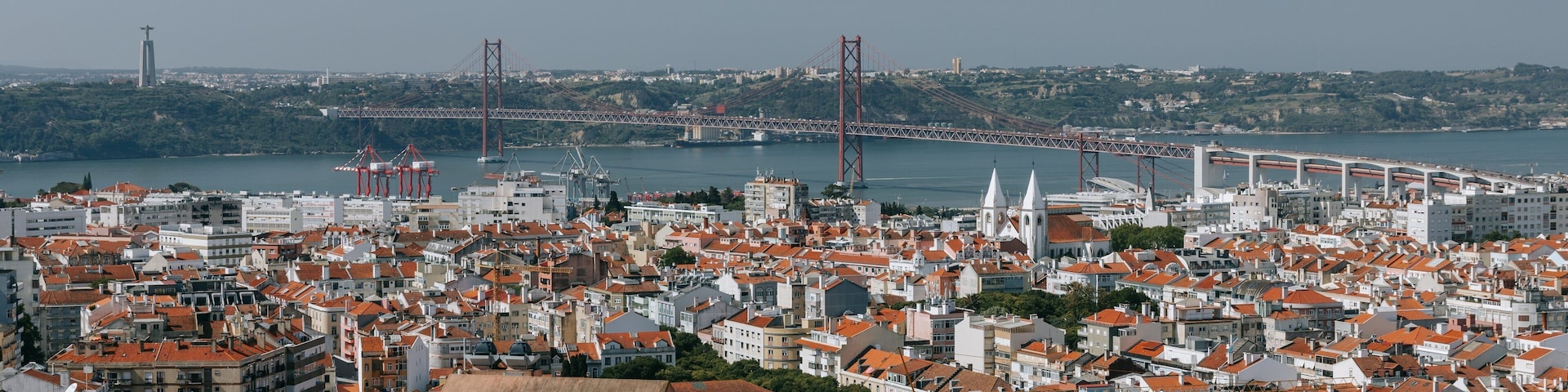 Amoreiras Shopping Center featuring a bridge, a city and landscape views