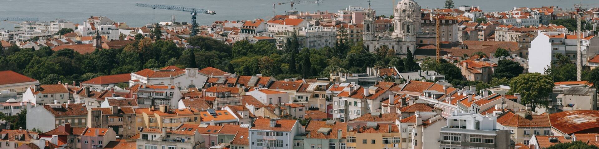 Amoreiras Shopping Center which includes landscape views, a river or creek and a city