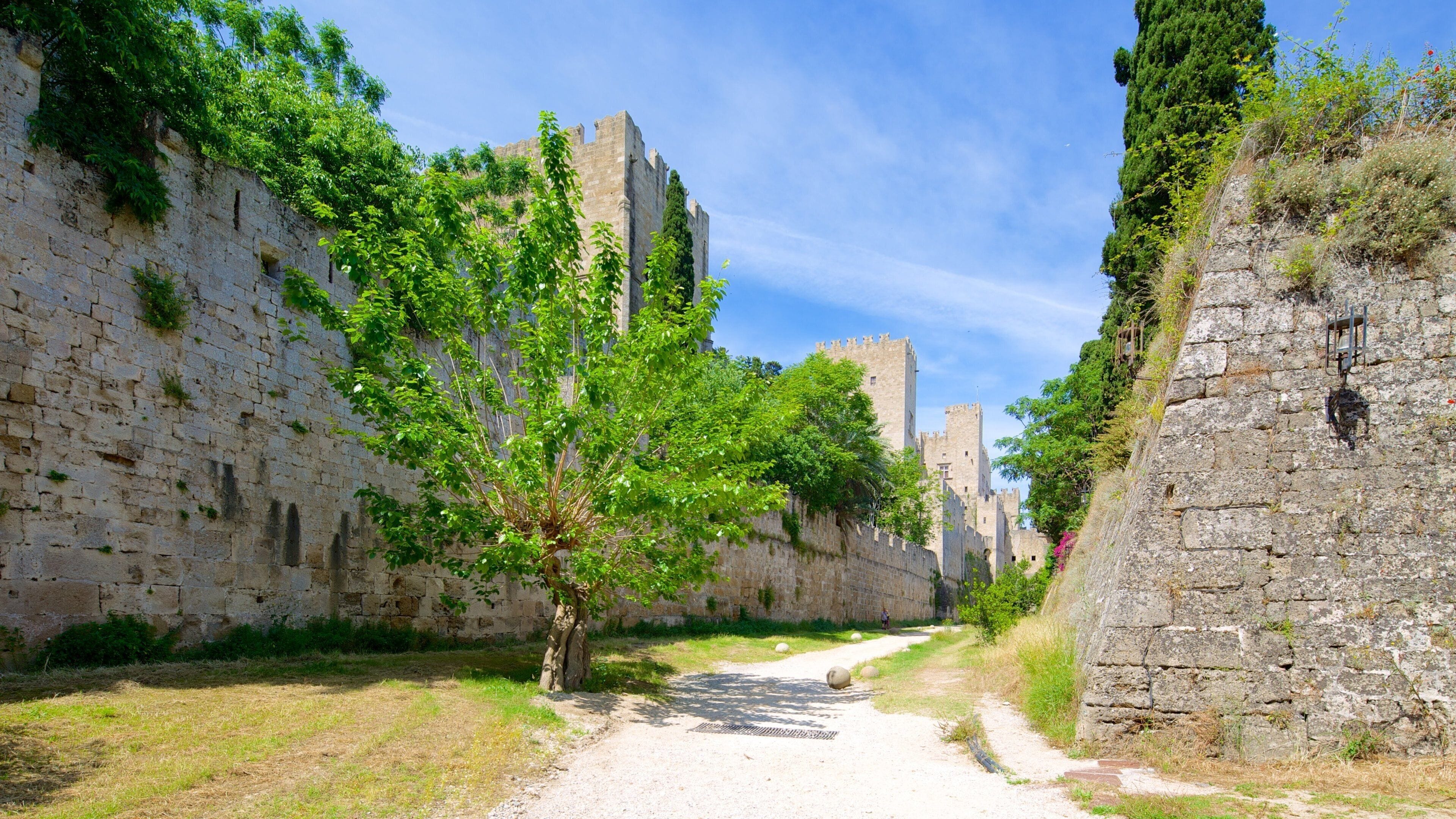 Rhodes Old Town which includes a castle