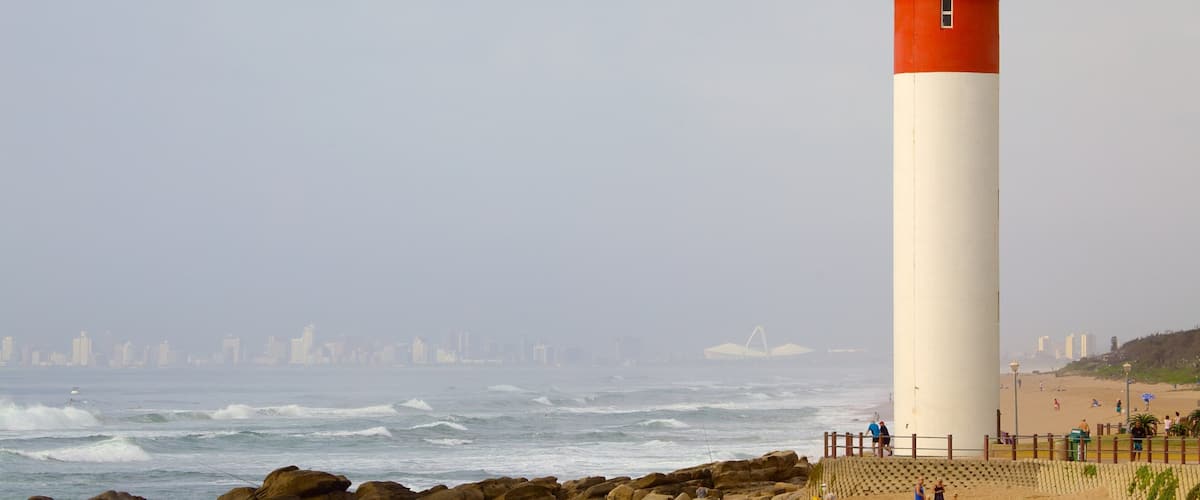 Umhlanga Lighthouse featuring a lighthouse and general coastal views