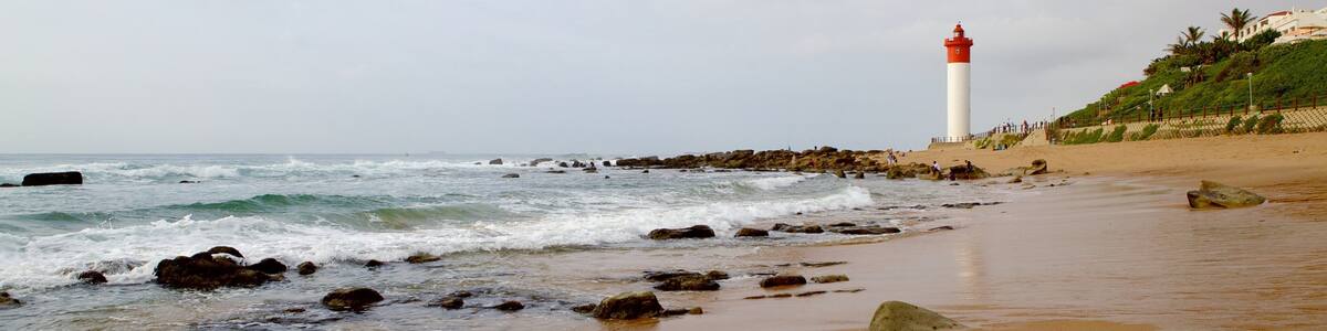 Umhlanga Lighthouse featuring a beach