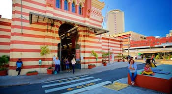 Municipal Market featuring street scenes as well as a small group of people