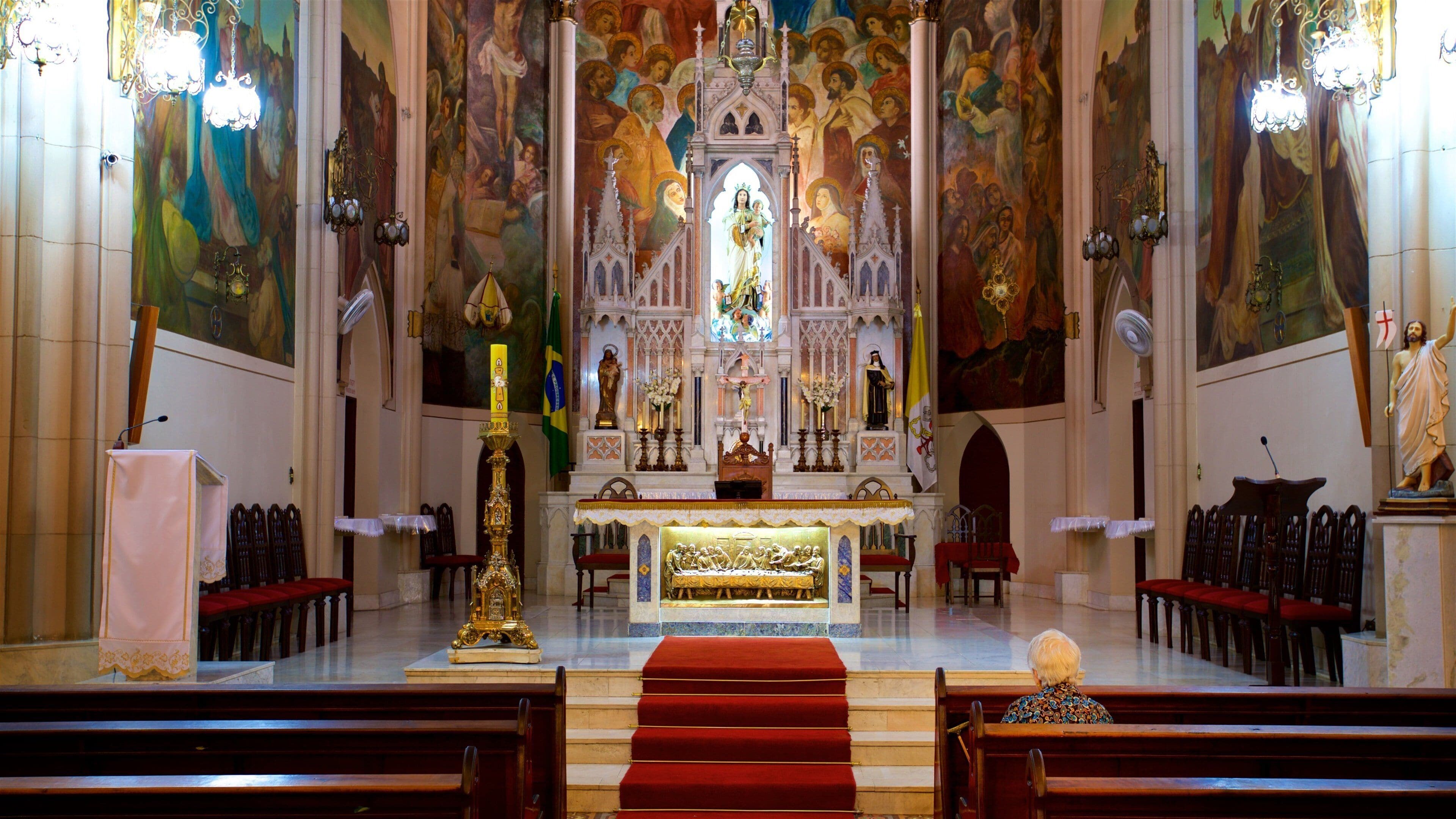 Vor Frue af Carmel-bjergets Basilika og byder på en kirke eller en katedral, interiør og kulturarvsgenstande