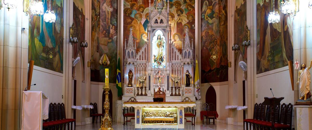 迦密山聖母大教堂 其中包括 傳統元素, 內部景觀 和 教堂或大教堂