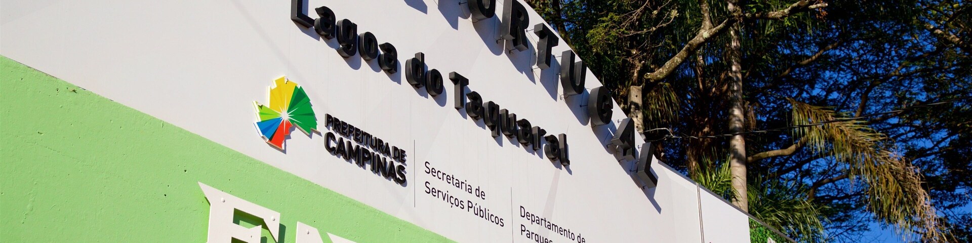 Portugal Park featuring signage