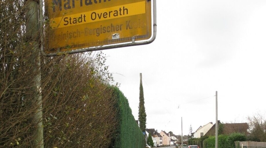 Looking down a sidewalk in the German village of Marialinden.
Marialinden is a small village outside of Cologne, Germany.
I was fortunate enough to spend a couple days here during my recent visit.
Nice little village.