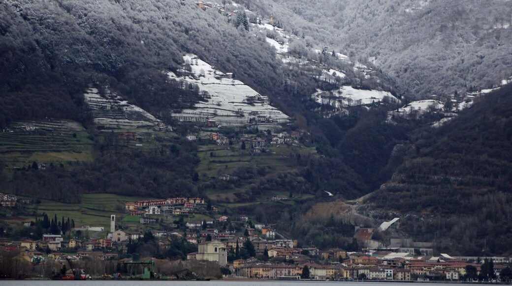 The village of Pisogne on the shores of Lake Iseo, Lombardy.