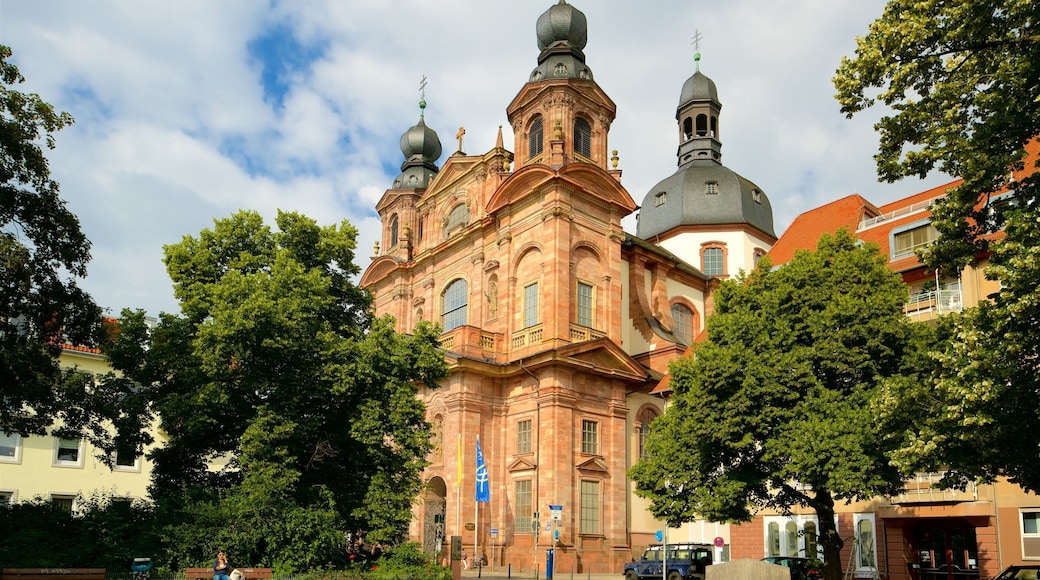 Mannheim Jesuit Church which includes heritage elements