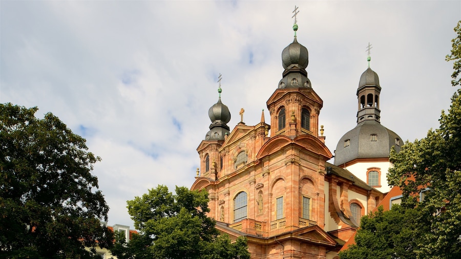 Mannheim Jesuit Church which includes heritage elements